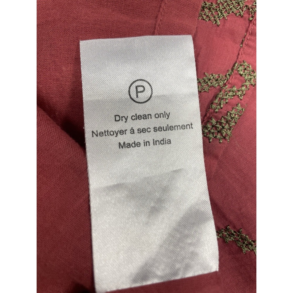 Anthropologie Payal Pratap Rhododendron Cross Stitch Embroidered Blouse - 18W - Picture 8 of 10